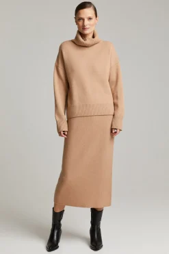Andiata Naisten Hame Edmee Skirt Kameli