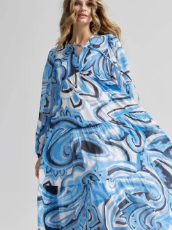 Andiata naisten mekko, HELENE DRESS Sininen Kuosi
