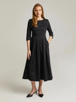 Andiata naisten mekko, JULITTA 3 DRESS Mustavalkoinen