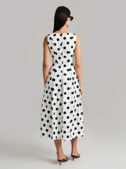 Andiata naisten mekko, JULITTA DRESS Mustavalkoinen