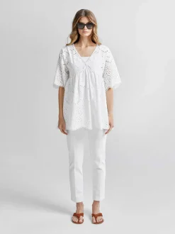 Andiata Naisten Tunika, NOVAL BLOUSE Valkoinen