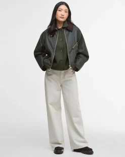 Barbour Arlene Wax Jacket KHAKI