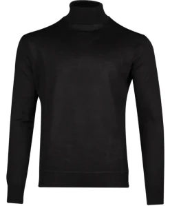 Black Blue Miesten Neulepusero, BASIC TURTLENECK Musta