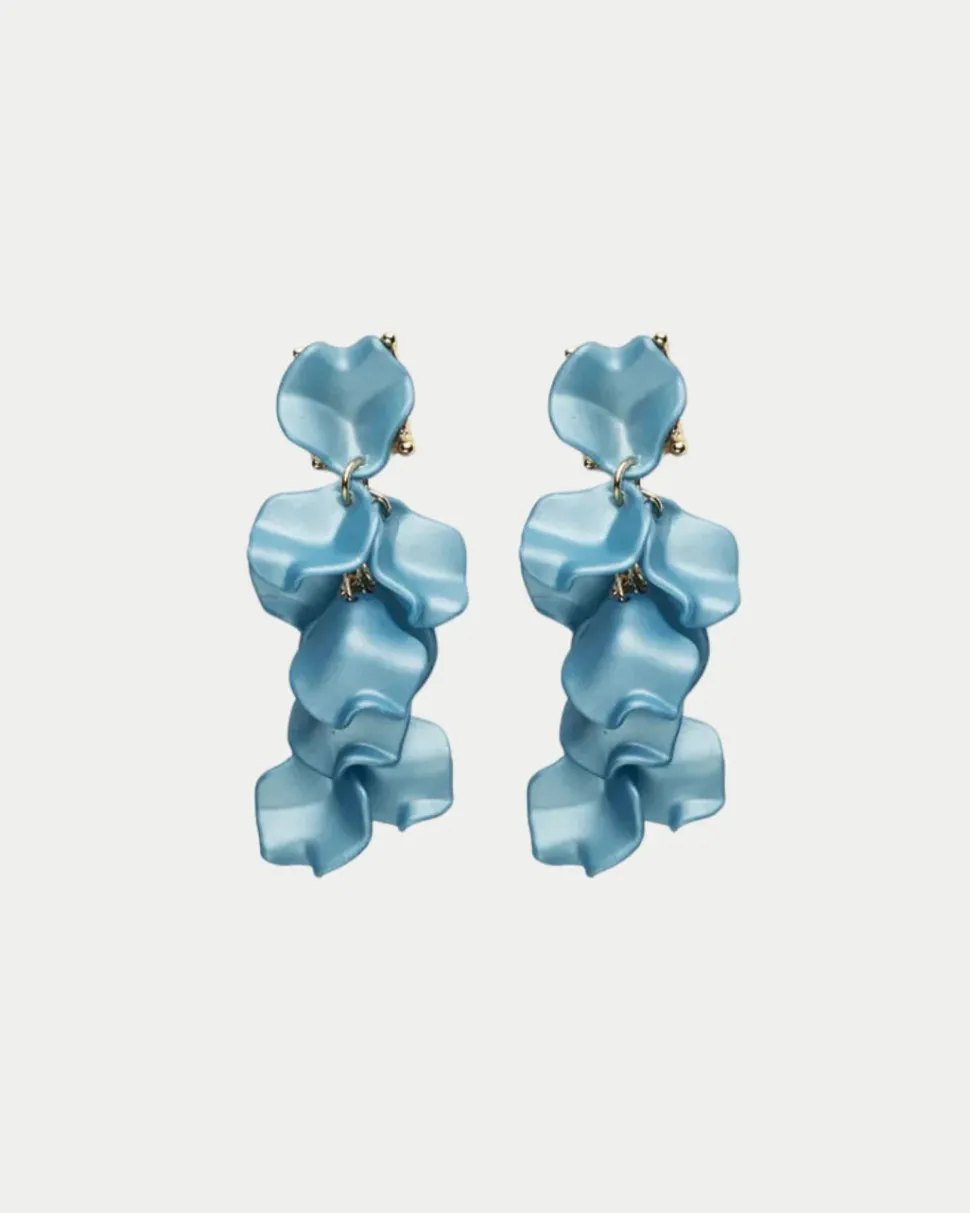 Bow 19 korvakorut Leaf Earring Mini, vaaleansininen