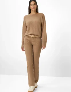 Brax naisten samettihousut, SHAKIRA CORD Vaalea Beige