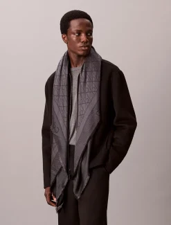 Calvin Klein Accessories huivi TONAL AOP MODAL LW SQUARE SCARF, musta