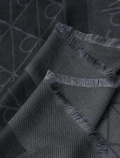 Calvin Klein Accessories huivi TONAL AOP MODAL LW SQUARE SCARF, musta