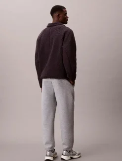 Calvin Klein Jeans miesten collegehousut Cotton Spacer Jogger, vaaleanharmaa