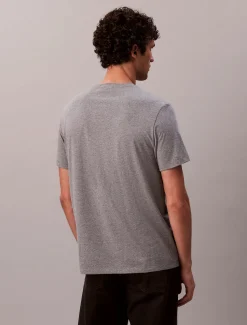 Calvin Klein Jeans miesten t-paita SS Badge 30S Jersey Classic Tee, harmaa