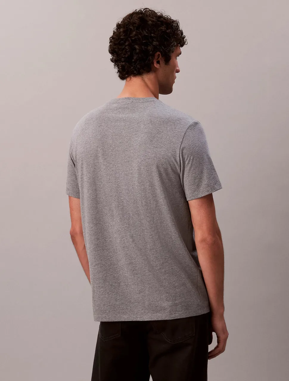 Calvin Klein Jeans miesten t-paita SS Badge 30S Jersey Classic Tee, harmaa