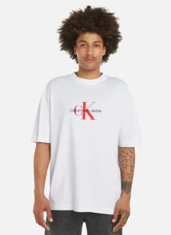 Calvin Klein Jeans Miesten T-Paita, ARCHIVAL MONOLOGO TEE Valkoinen