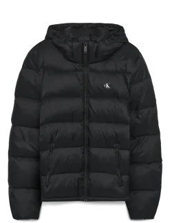 Calvin Klein Jeans miesten untuvatakki, K LS NYLON ZIPOFF HOOD DOWN PUFFERJACKET Musta