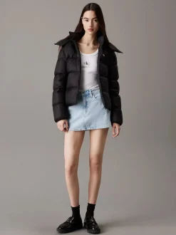 Calvin Klein Jeans Naisten Untuvatakki, DOWN SHORT PUFFER Musta