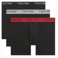 Calvin klein miesten bokserit, RELAXED FIT TRUNK 3 PACK MUSTA