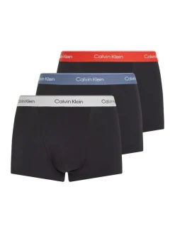 Calvin Klein miesten bokserit, ICON COTTON TRUNK 3PK Musta