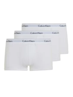 Calvin Klein Miesten Bokserit Trunk 3PK Black Valkoinen
