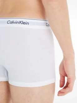 Calvin Klein Miesten Bokserit Trunk 3PK Black Valkoinen