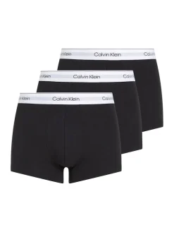 Calvin Klein Miesten Bokserit, TRUNK 3PK NOS Mustavalkoinen