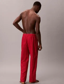 Calvin Klein miesten pyjamahousut SLEEP PANT FLANNEL, punainen