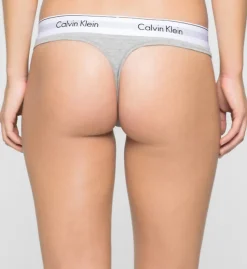 Calvin Klein Naisten Alushousut, Thong Vaaleanharmaa