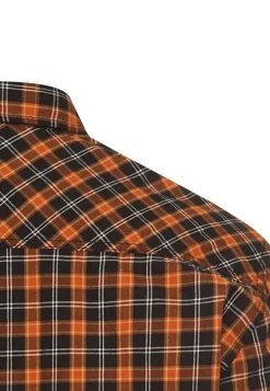 Camel Active miesten kauluspaita, CHECKED LS SHIRT Oranssi Kuosi