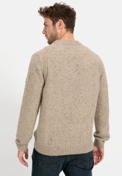 Camel Active Miesten Neulepusero, DONEGAL KNIT Luonnonvalkoinen
