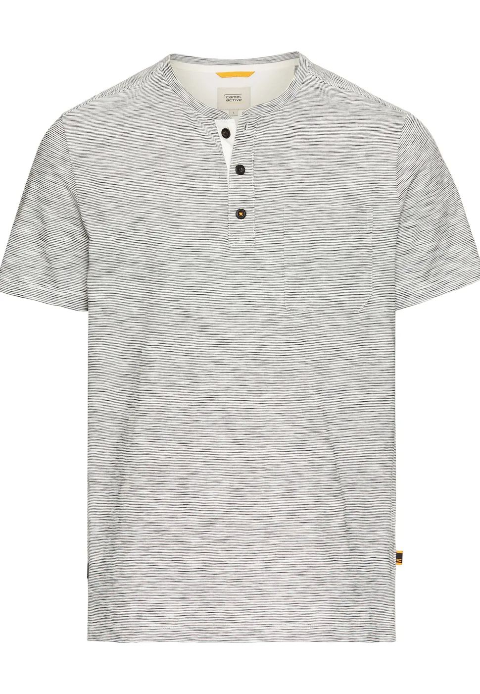 Camel Active miesten t-paita, HENLEY T-SHIRT Valkopohjainen Kuosi