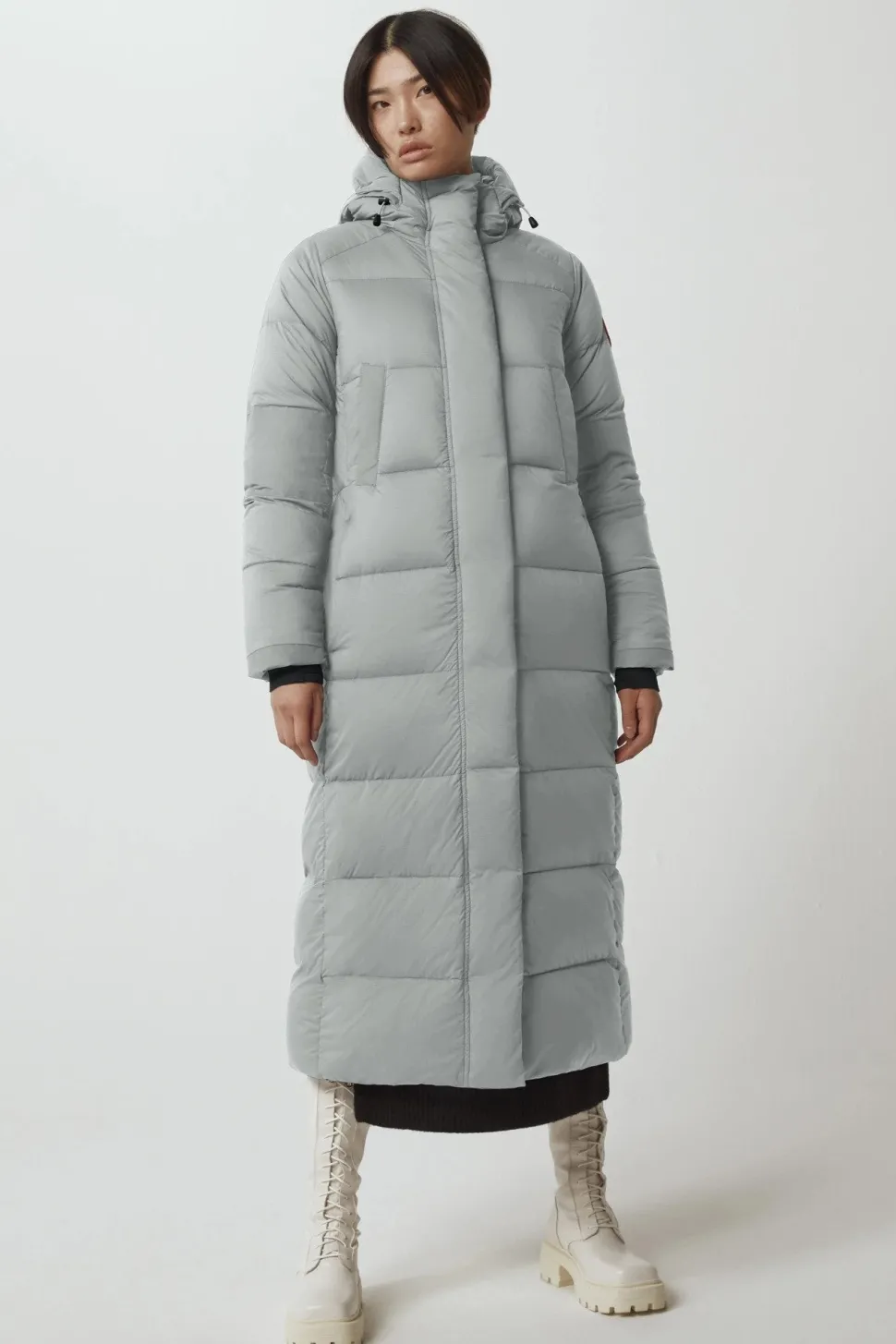Canada Goose Naisten Untuvatakki, Alliston Parka Vaaleanharmaa