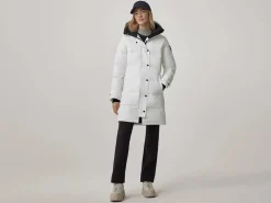 Canada Goose Naisten Untuvatakki, SHELBURNE PARKA-CR BLACK LABEL Valkoinen