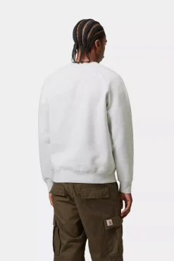 Carhartt miesten collegepaita Chase Sweatshirt, vaaleanharmaa