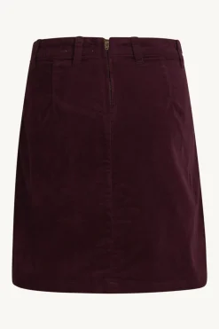 Claire Naisten Hame NADIA CORDUROY SKIRT Viininpunainen