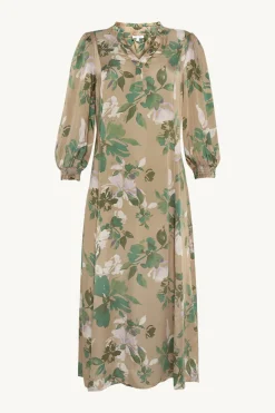 Claire naisten mekko, DAGMARA DRESS Ruskea Kuosi