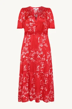 Claire naisten mekko, DILANI DRESS Punainen Kuosi
