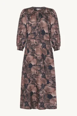 Claire naisten mekko, DIONE DRESS Ruskea Kuosillinen