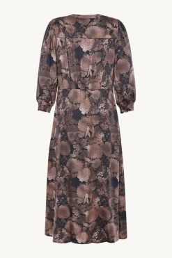 Claire naisten mekko, DIONE DRESS Ruskea Kuosillinen