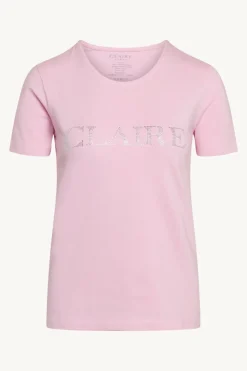 Claire, Naisten T-Paita, Allison Logo T-Paita Vaaleanpunainen