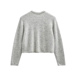 Copenhagen Muse naisten neuletakki IBRA CARDIGAN, vaaleanharmaa