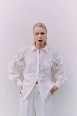 Copenhagen muse naisten paitapusero, MOLLY SHIRT Valkoinen