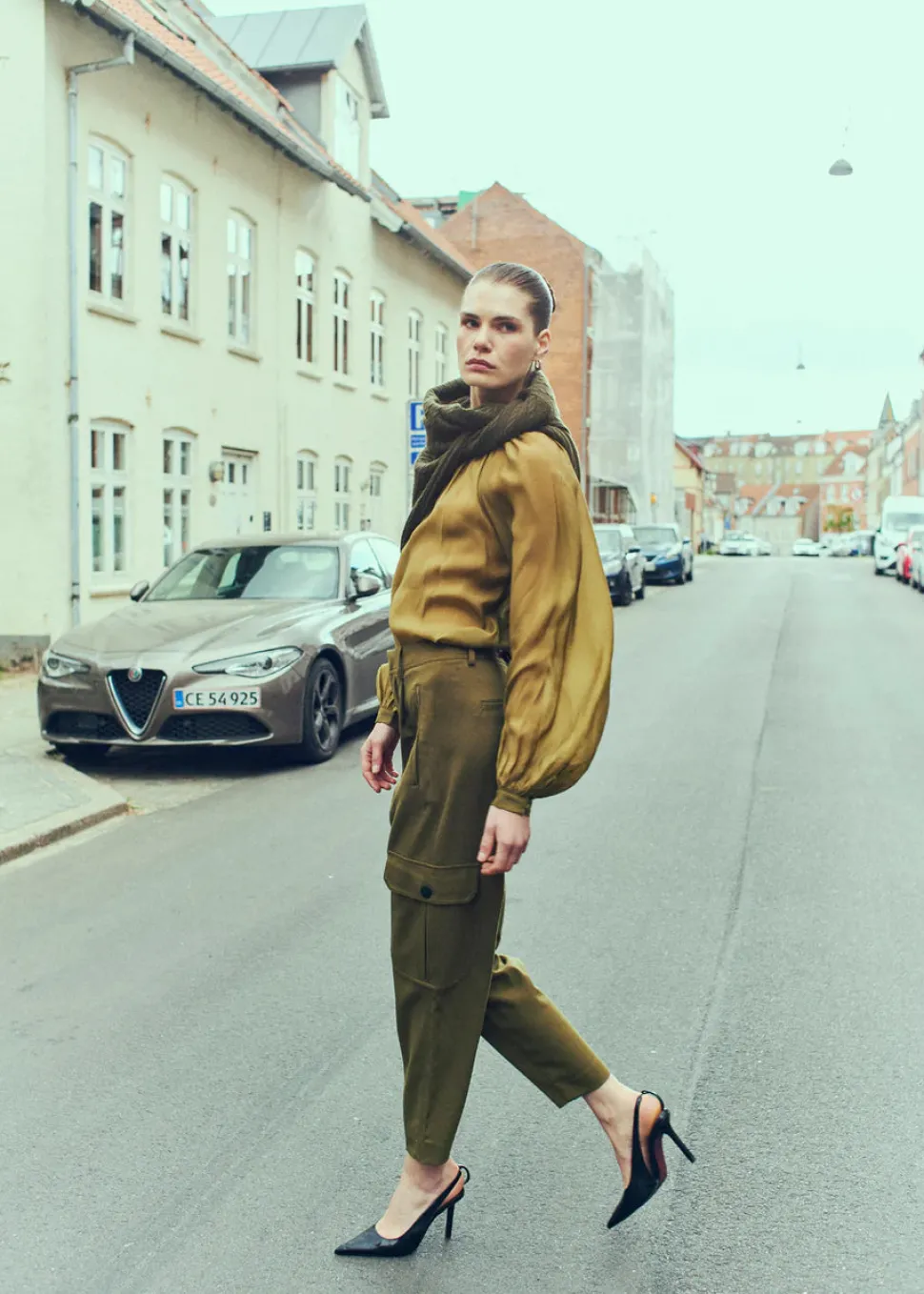 COPENHAGEN MUSE naisten pusero, TILLY BLOUSE Armeijanvihreä