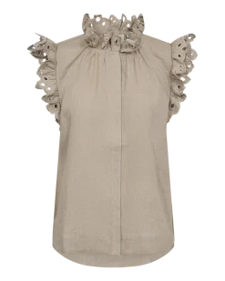 COPENHAGEN MUSE naisten toppi, NATULI SHIRT Ruskeanharmaa