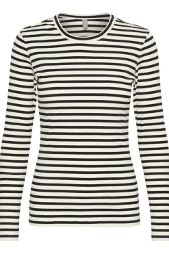 Culture Naisten paita, Cudolly Ls T-Shirt Black/White Stripe