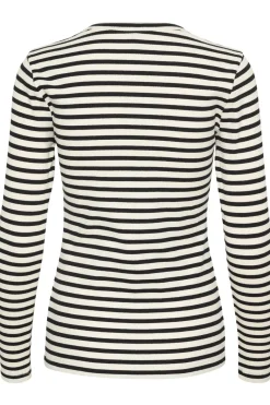 Culture Naisten paita, Cudolly Ls T-Shirt Black/White Stripe