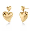 Edblad korvakorut Amorina Earrings, gold pleated