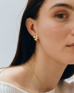 Edblad korvakorut Barley Heary Studs L Gold, kullankeltainen