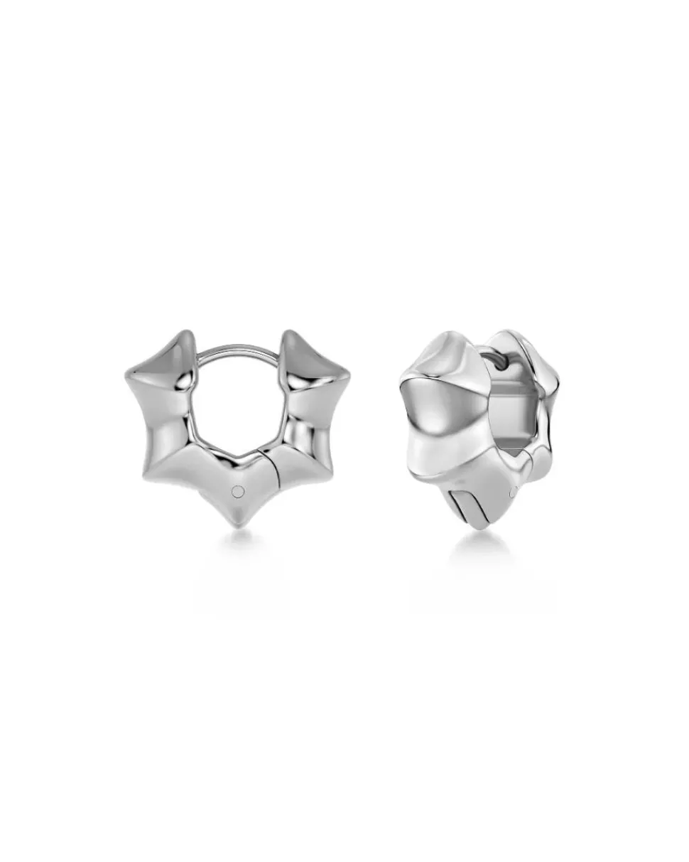Edblad korvakorut, CANE HOOPS MULTI S SILVER Hopeanharmaa