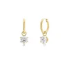 Edblad korvakorut Crown Hoops Gold, Gold pleated