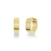 Edblad korvakorut Fave Hoops Gold, Gold pleated