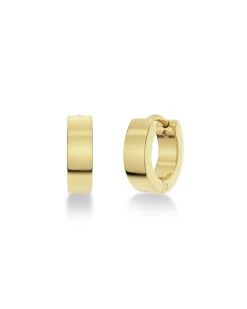Edblad korvakorut Fave Hoops Gold, Gold pleated
