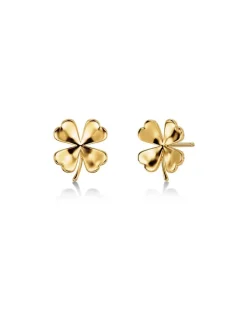 Edblad korvakorut Lucky Studs Gold, Gold pleated