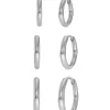 Edblad korvakorut Triple Pair Hoops Steel, Stainless steel